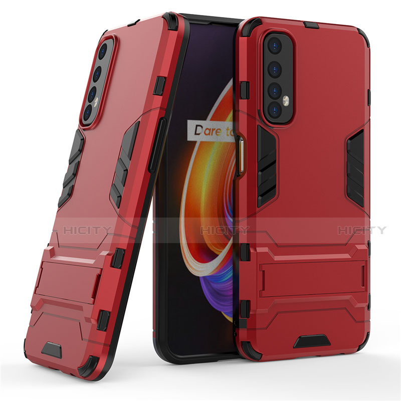 Coque Contour Silicone et Plastique Housse Etui Mat avec Support pour Realme Narzo 30 4G Plus