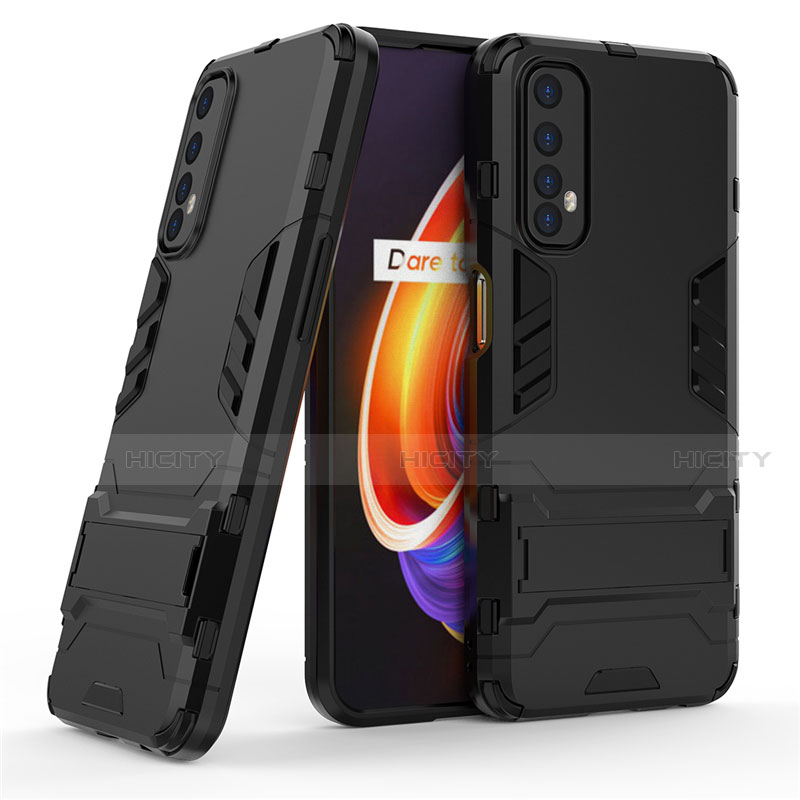 Coque Contour Silicone et Plastique Housse Etui Mat avec Support pour Realme Narzo 30 4G Plus