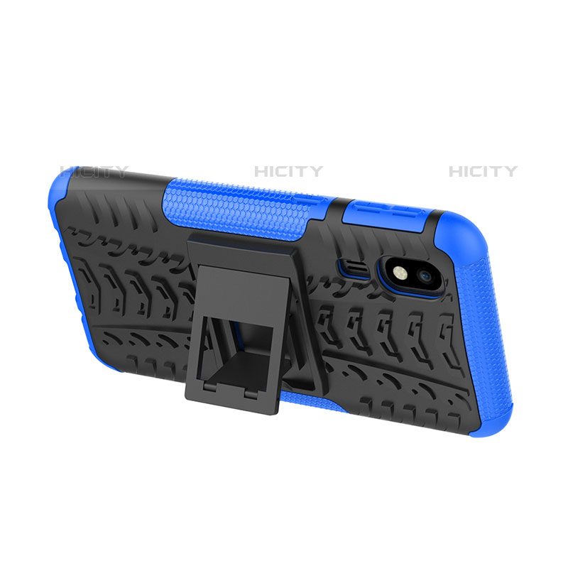 Coque Contour Silicone et Plastique Housse Etui Mat avec Support pour Samsung Galaxy A2 Core A260F A260G Plus