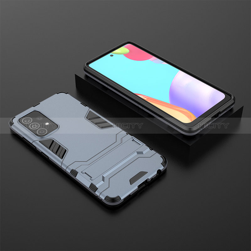 Coque Contour Silicone et Plastique Housse Etui Mat avec Support pour Samsung Galaxy A52s 5G Plus