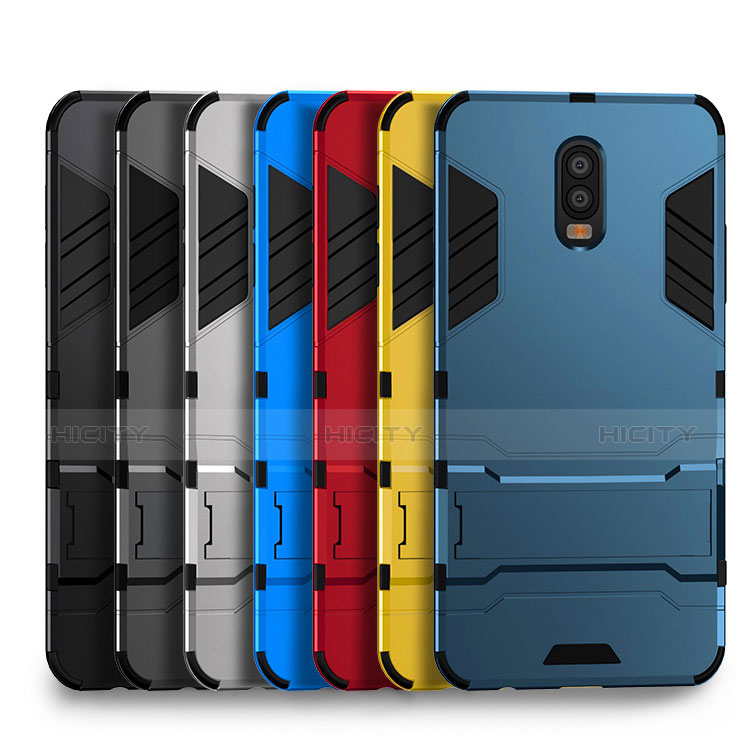 Coque Contour Silicone et Plastique Housse Etui Mat avec Support pour Samsung Galaxy C7 (2017) Plus