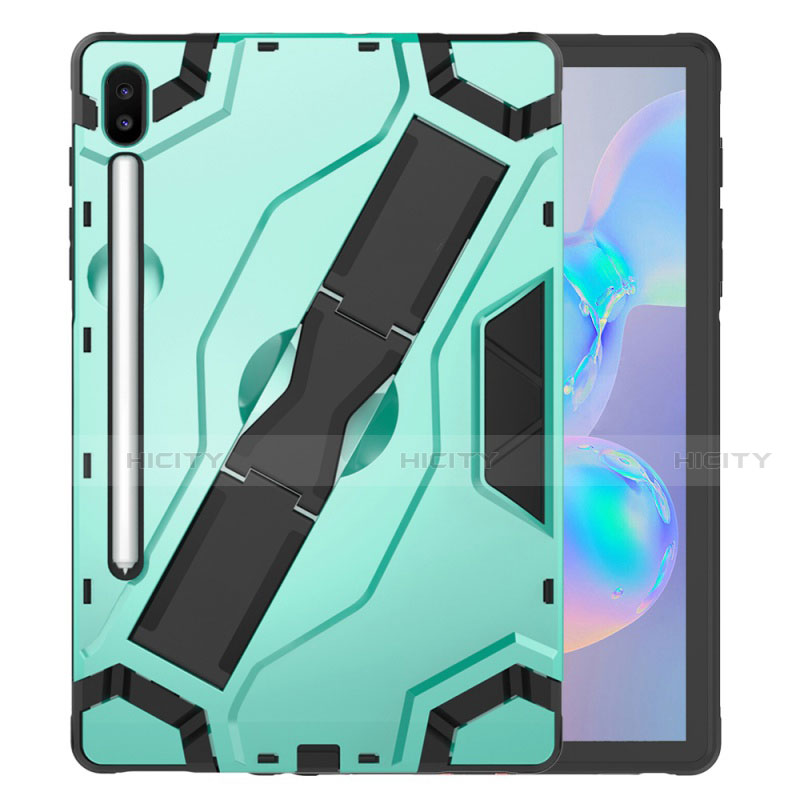 Coque Contour Silicone et Plastique Housse Etui Mat avec Support pour Samsung Galaxy Tab S6 10.5 SM-T860 Plus