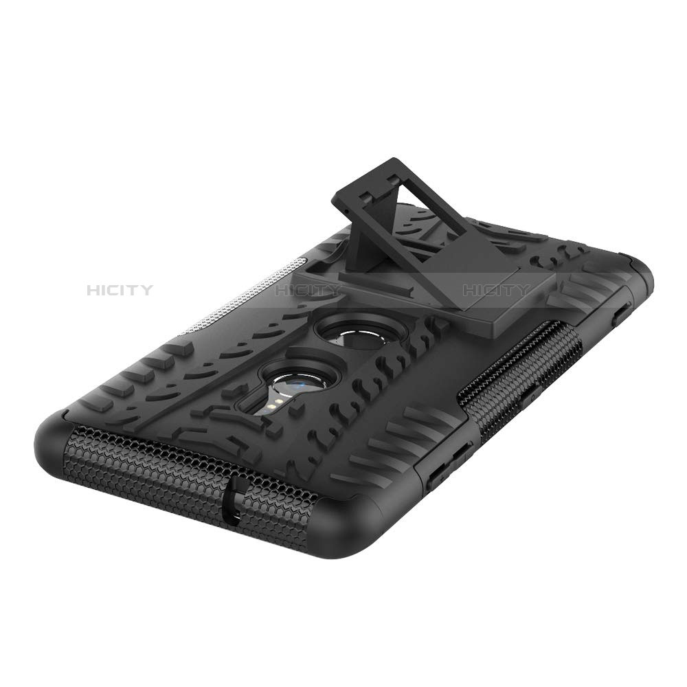 Coque Contour Silicone et Plastique Housse Etui Mat avec Support pour Sony Xperia XZ3 Plus