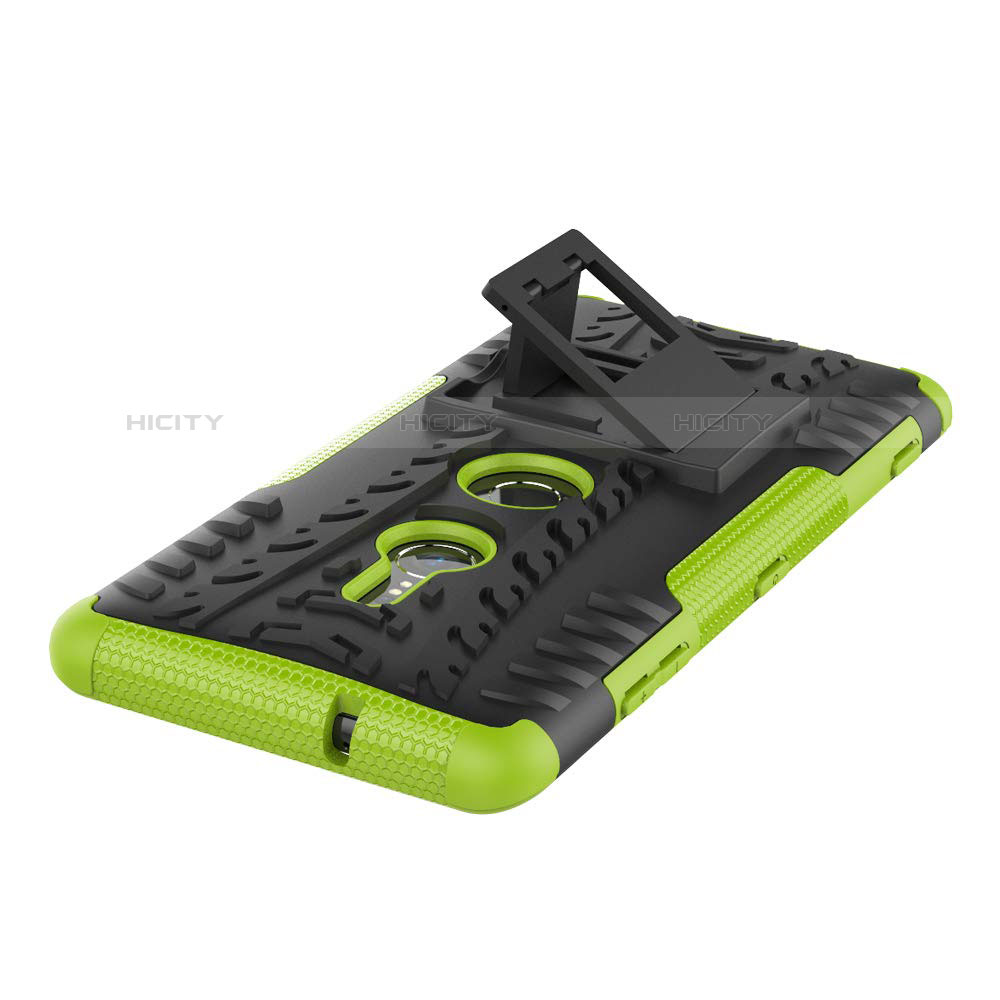 Coque Contour Silicone et Plastique Housse Etui Mat avec Support pour Sony Xperia XZ3 Plus