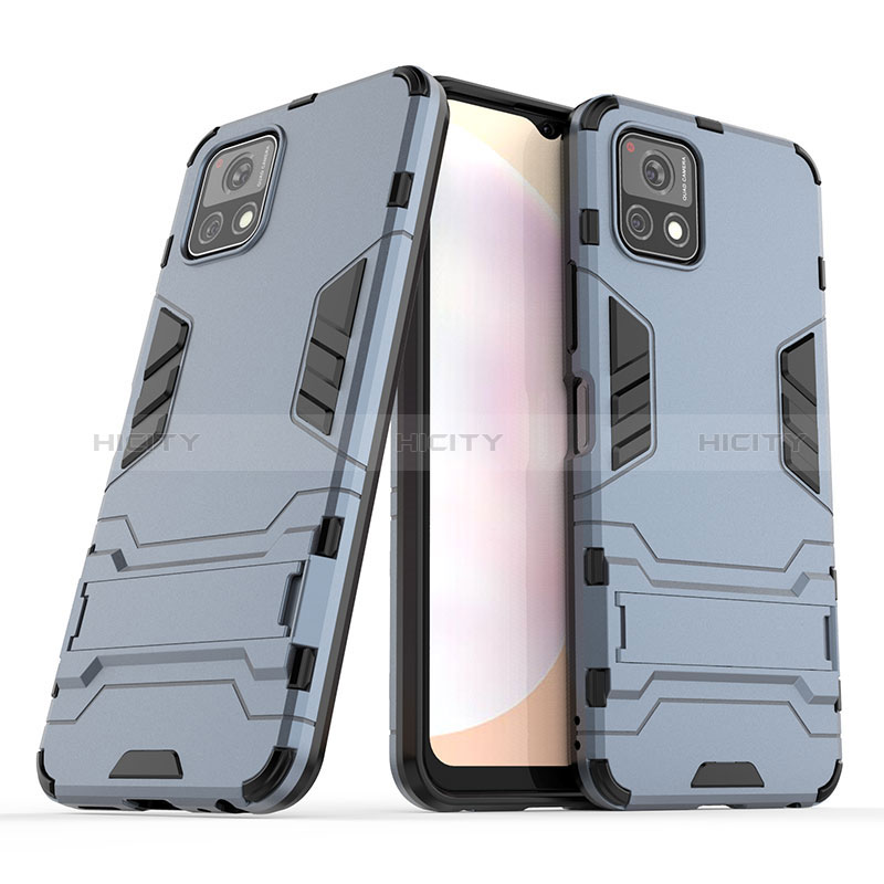 Coque Contour Silicone et Plastique Housse Etui Mat avec Support pour Vivo Y31s 5G Plus