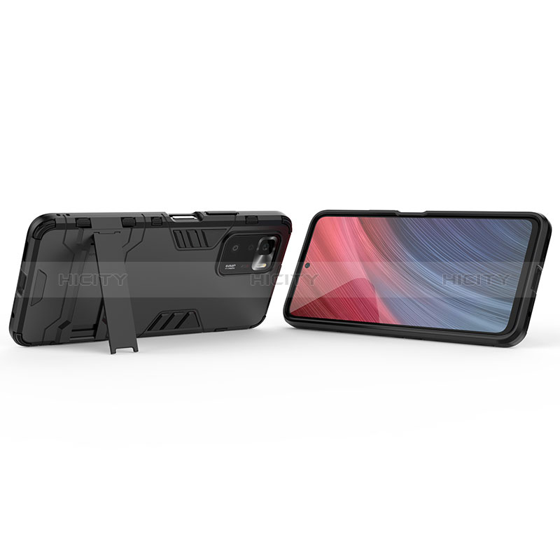 Coque Contour Silicone et Plastique Housse Etui Mat avec Support pour Xiaomi Poco X3 GT 5G Plus