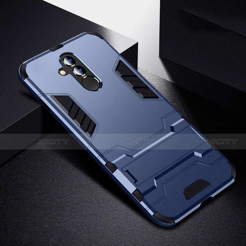 Coque Contour Silicone et Plastique Housse Etui Mat avec Support R01 pour Huawei Mate 20 Lite Plus