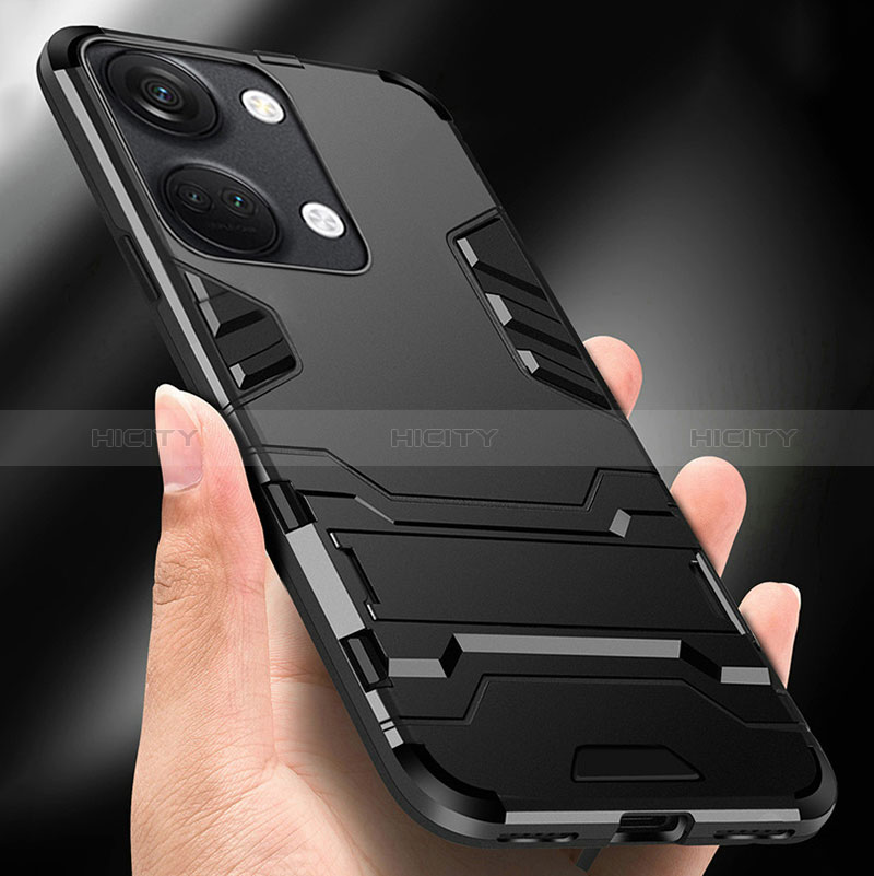 Coque Contour Silicone et Plastique Housse Etui Mat avec Support R01 pour OnePlus Ace 2V 5G Plus