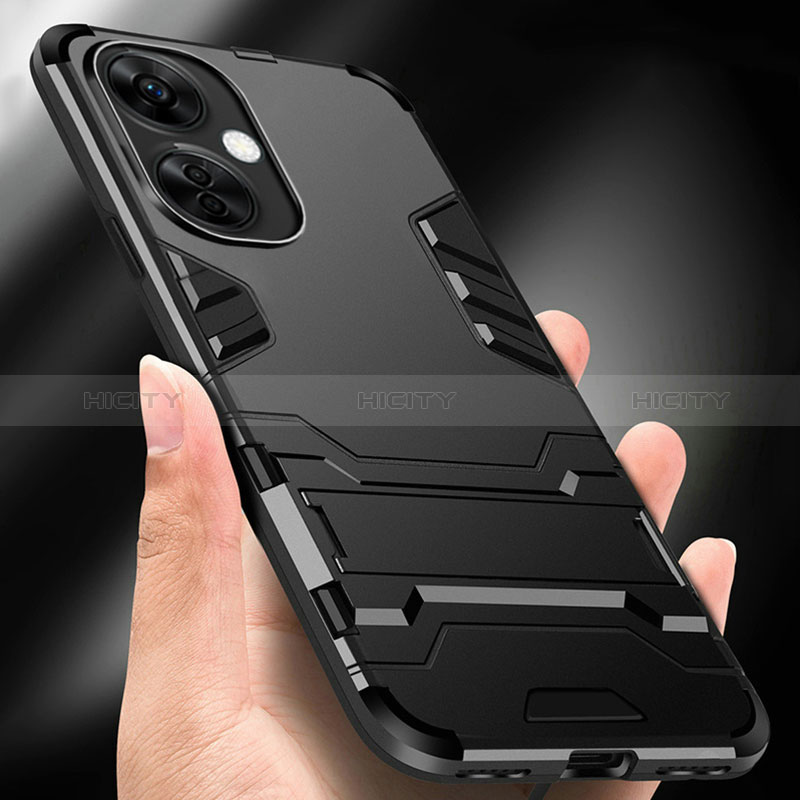 Coque Contour Silicone et Plastique Housse Etui Mat avec Support R01 pour OnePlus Nord CE 3 Lite 5G Plus