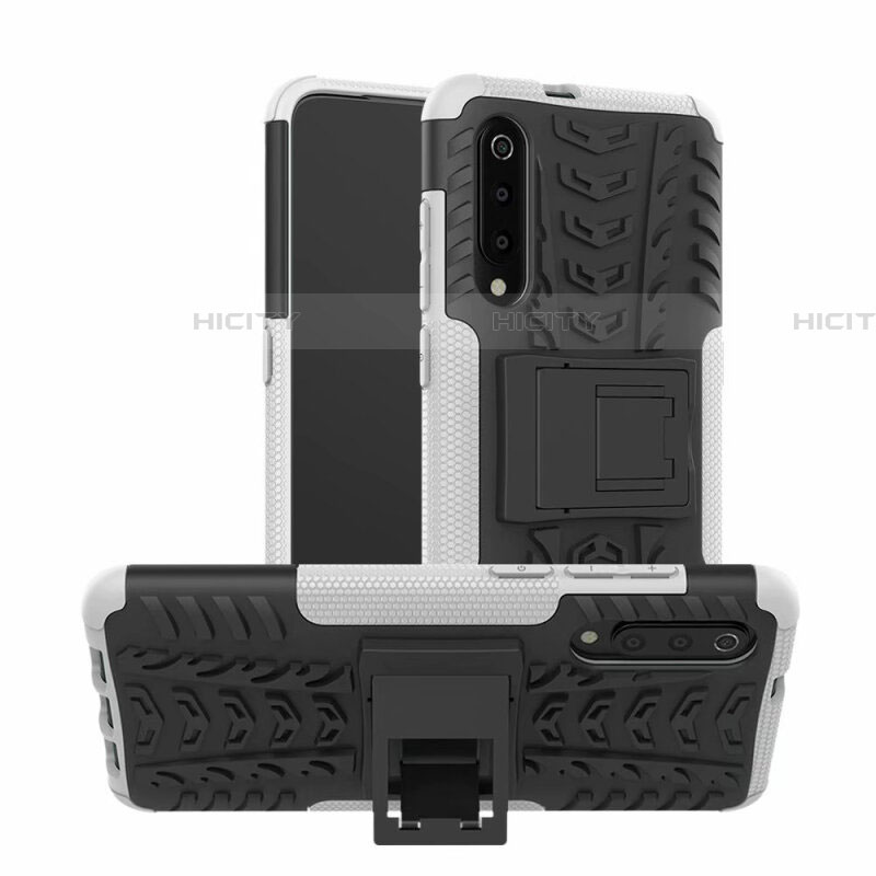 Coque Contour Silicone et Plastique Housse Etui Mat avec Support R01 pour Samsung Galaxy A90 5G Plus