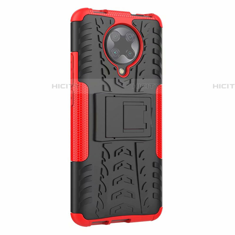 Coque Contour Silicone et Plastique Housse Etui Mat avec Support R02 pour Xiaomi Redmi K30 Pro 5G Plus