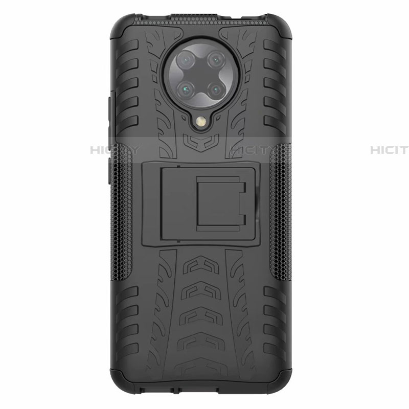 Coque Contour Silicone et Plastique Housse Etui Mat avec Support R02 pour Xiaomi Redmi K30 Pro 5G Plus