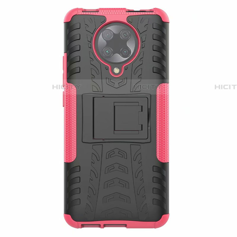 Coque Contour Silicone et Plastique Housse Etui Mat avec Support R02 pour Xiaomi Redmi K30 Pro 5G Plus