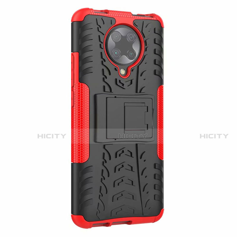 Coque Contour Silicone et Plastique Housse Etui Mat avec Support R02 pour Xiaomi Redmi K30 Pro Zoom Plus