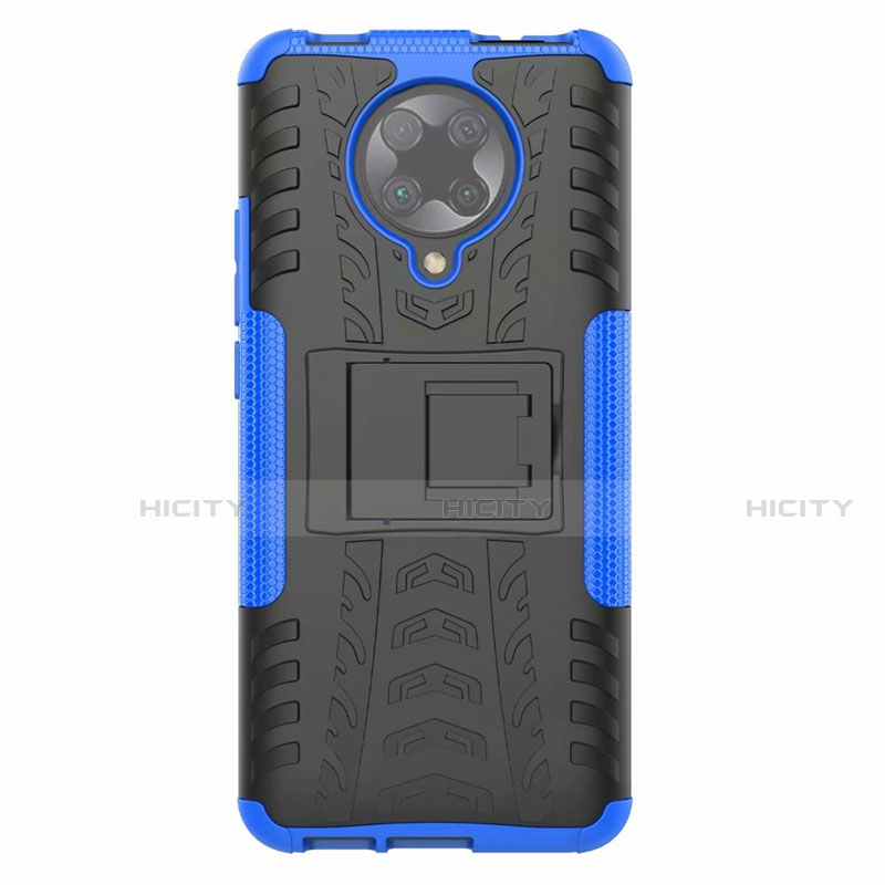 Coque Contour Silicone et Plastique Housse Etui Mat avec Support R02 pour Xiaomi Redmi K30 Pro Zoom Plus