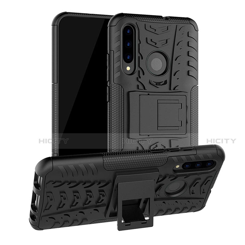 Coque Contour Silicone et Plastique Housse Etui Mat avec Support R03 pour Huawei Honor 10i Plus