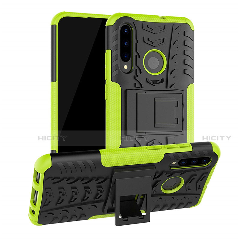 Coque Contour Silicone et Plastique Housse Etui Mat avec Support R03 pour Huawei Honor 10i Plus