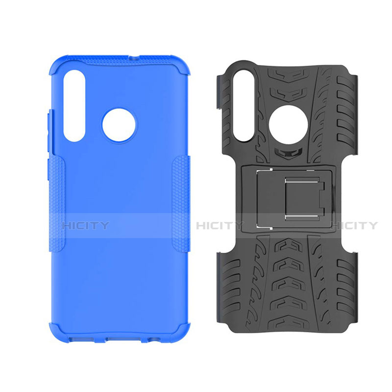 Coque Contour Silicone et Plastique Housse Etui Mat avec Support R03 pour Huawei Honor 10i Plus