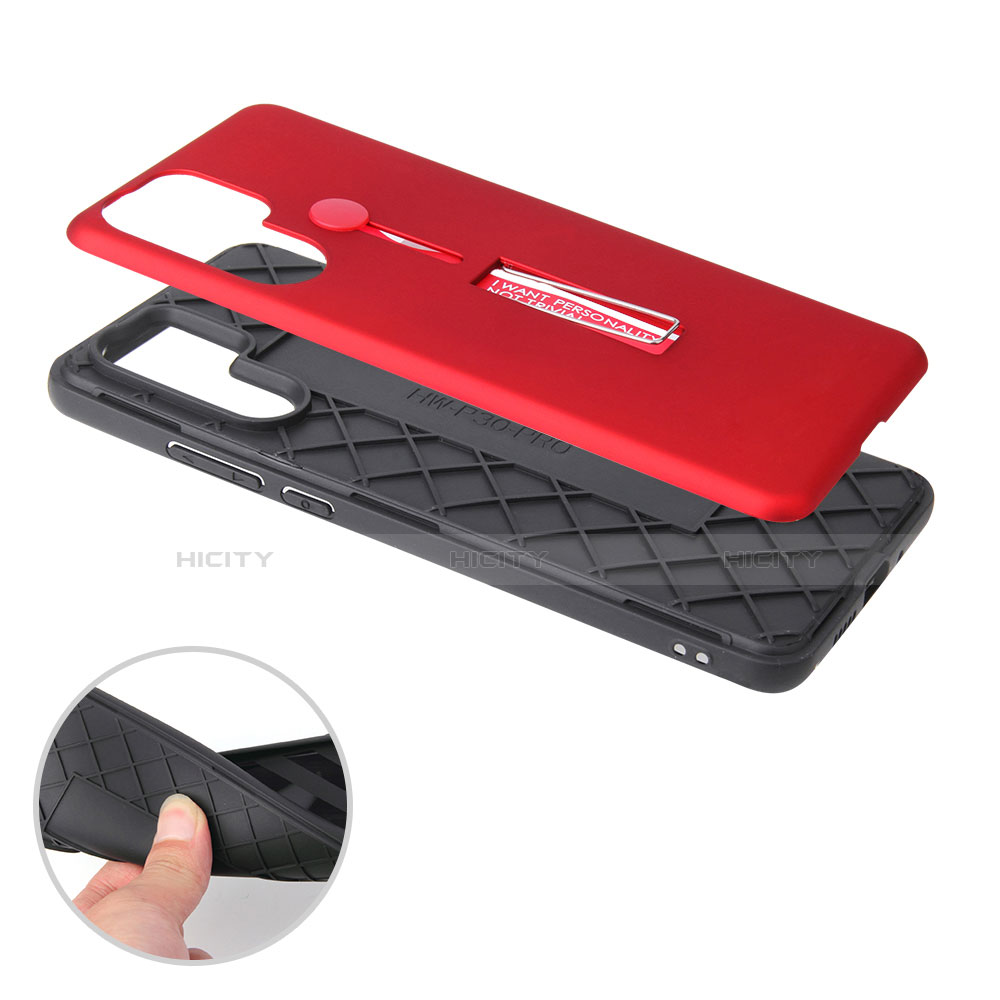 Coque Contour Silicone et Plastique Housse Etui Mat avec Support T01 pour Huawei P30 Pro Plus