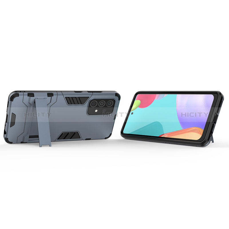 Coque Contour Silicone et Plastique Housse Etui Mat avec Support T01 pour Samsung Galaxy A52s 5G Plus