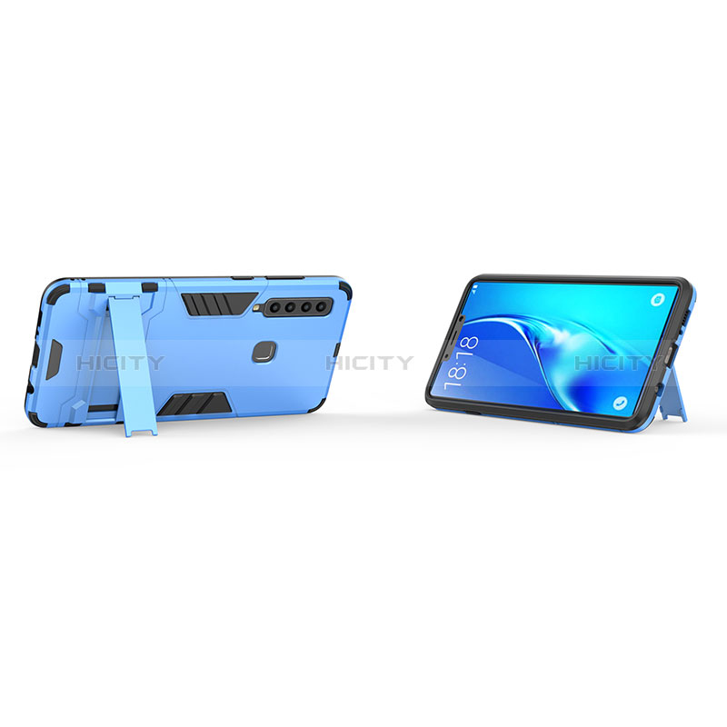 Coque Contour Silicone et Plastique Housse Etui Mat avec Support T01 pour Samsung Galaxy A9s Plus