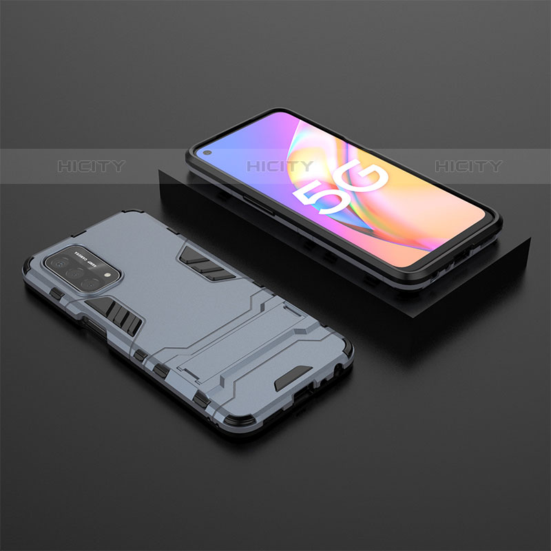 Coque Contour Silicone et Plastique Housse Etui Mat avec Support T02 pour OnePlus Nord N200 5G Plus