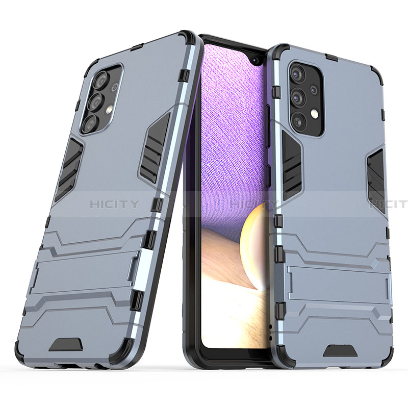 Coque Contour Silicone et Plastique Housse Etui Mat avec Support T02 pour Samsung Galaxy A32 5G Plus