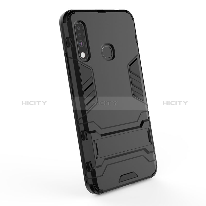 Coque Contour Silicone et Plastique Housse Etui Mat avec Support T02 pour Samsung Galaxy A70E Plus