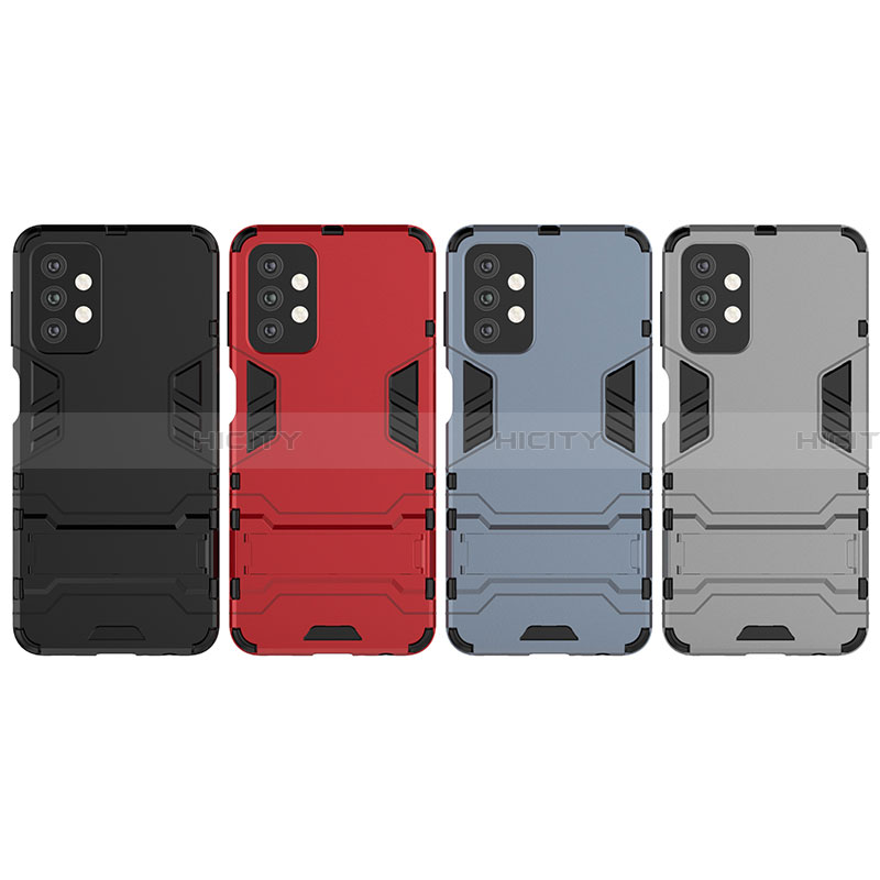 Coque Contour Silicone et Plastique Housse Etui Mat avec Support T03 pour Samsung Galaxy A32 4G Plus