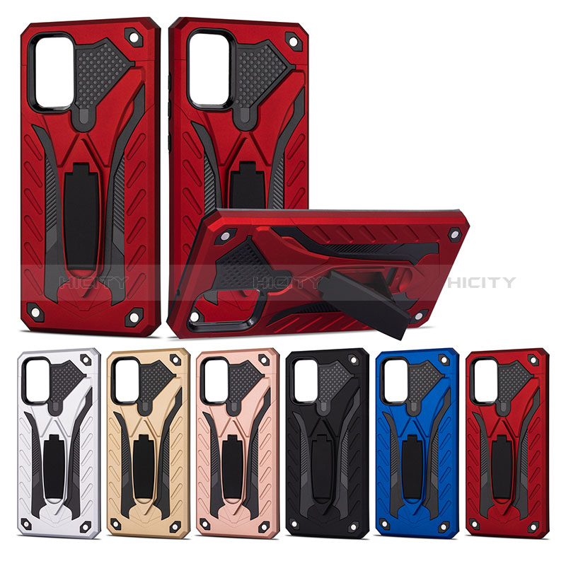 Coque Contour Silicone et Plastique Housse Etui Mat avec Support YF1 pour Samsung Galaxy S20 Plus