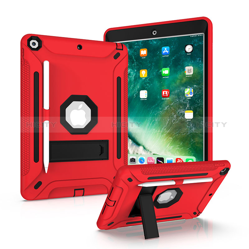 Coque Contour Silicone et Plastique Housse Etui Mat avec Support YJ1 pour Apple iPad 10.2 (2019) Plus