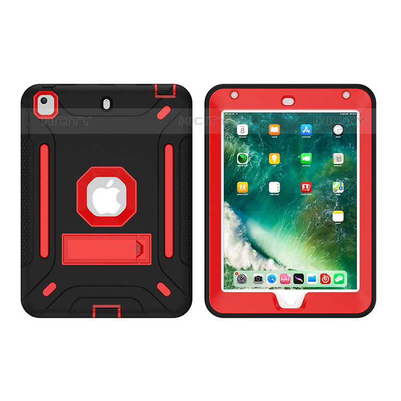 Coque Contour Silicone et Plastique Housse Etui Mat avec Support YJ2 pour Apple iPad Mini 5 (2019) Plus