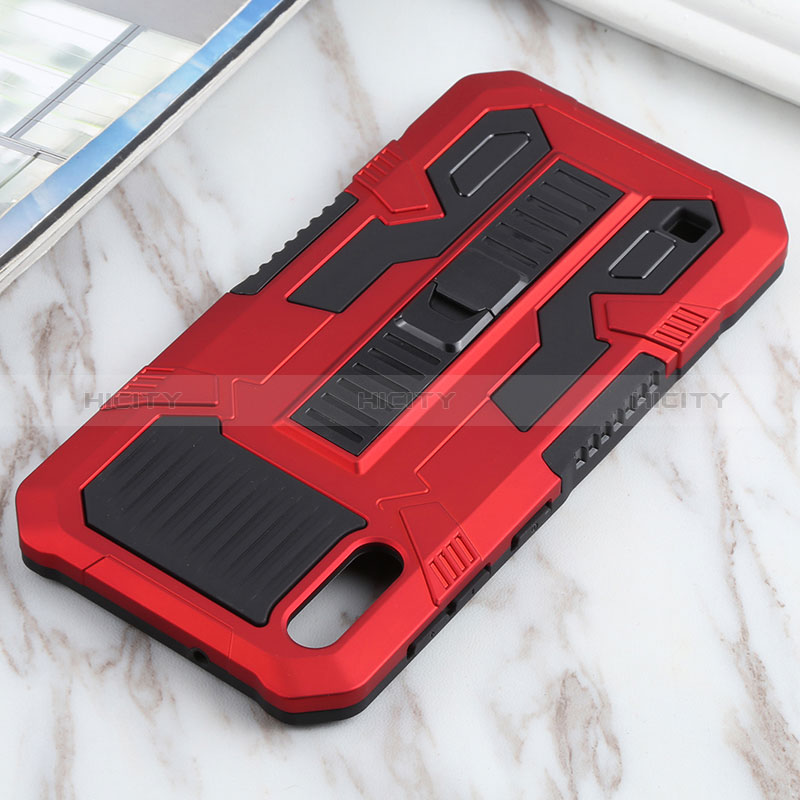 Coque Contour Silicone et Plastique Housse Etui Mat avec Support ZJ1 pour Samsung Galaxy A10 Plus