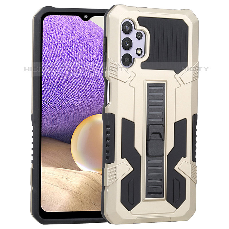 Coque Contour Silicone et Plastique Housse Etui Mat avec Support ZJ1 pour Samsung Galaxy M32 5G Plus