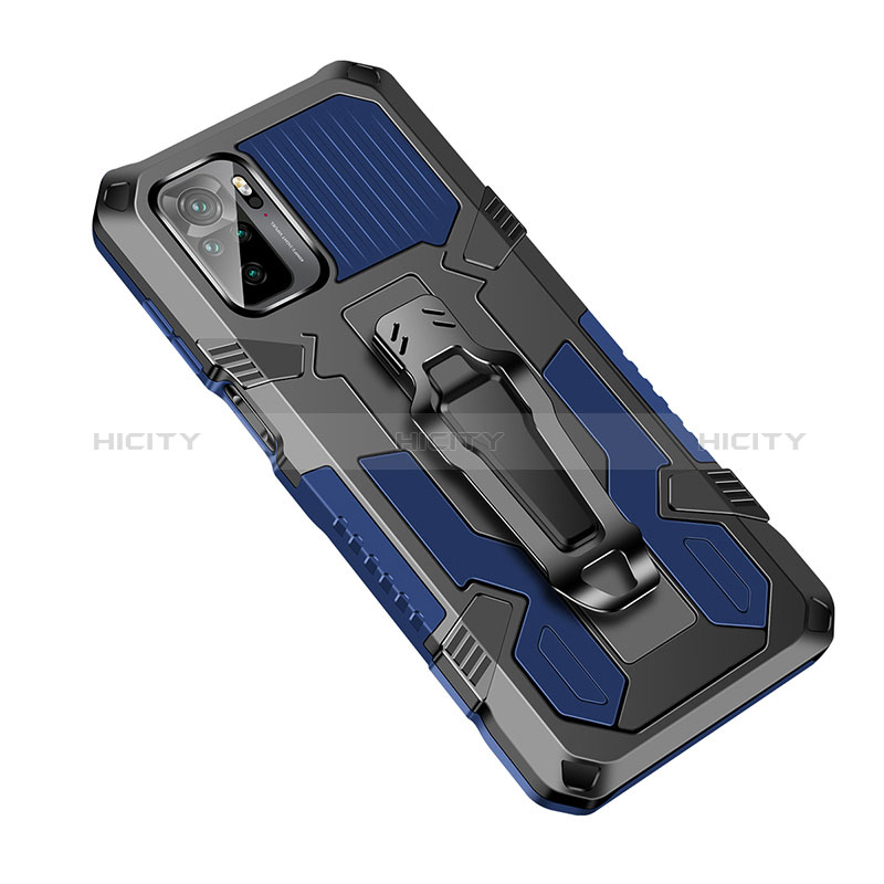 Coque Contour Silicone et Plastique Housse Etui Mat avec Support ZJ2 pour Xiaomi Poco M5S Plus