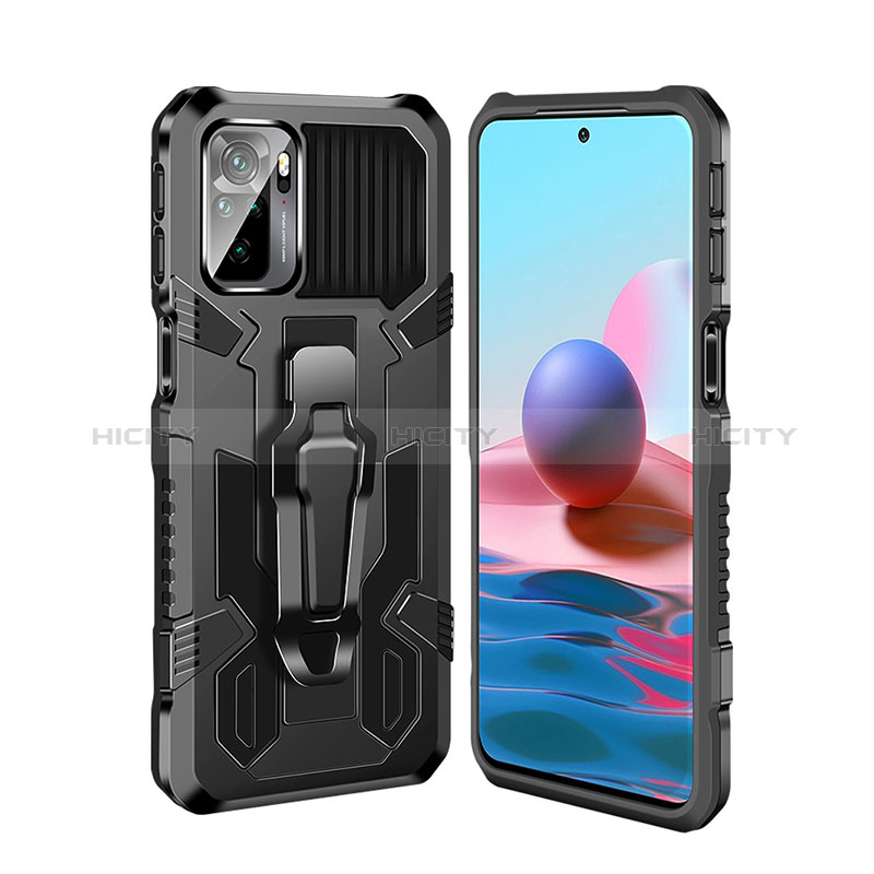 Coque Contour Silicone et Plastique Housse Etui Mat avec Support ZJ2 pour Xiaomi Poco M5S Plus