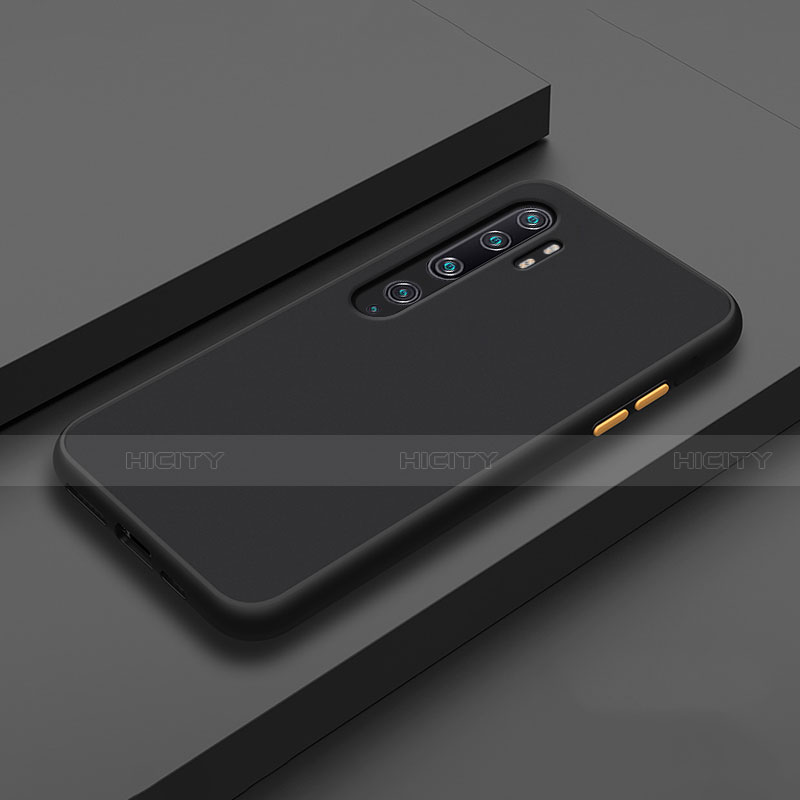 Coque Contour Silicone et Plastique Housse Etui Mat D01 pour Xiaomi Mi Note 10 Pro Noir Plus
