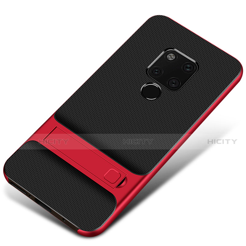 Coque Contour Silicone et Plastique Housse Etui Mat M01 pour Huawei Mate 20 Rouge Plus