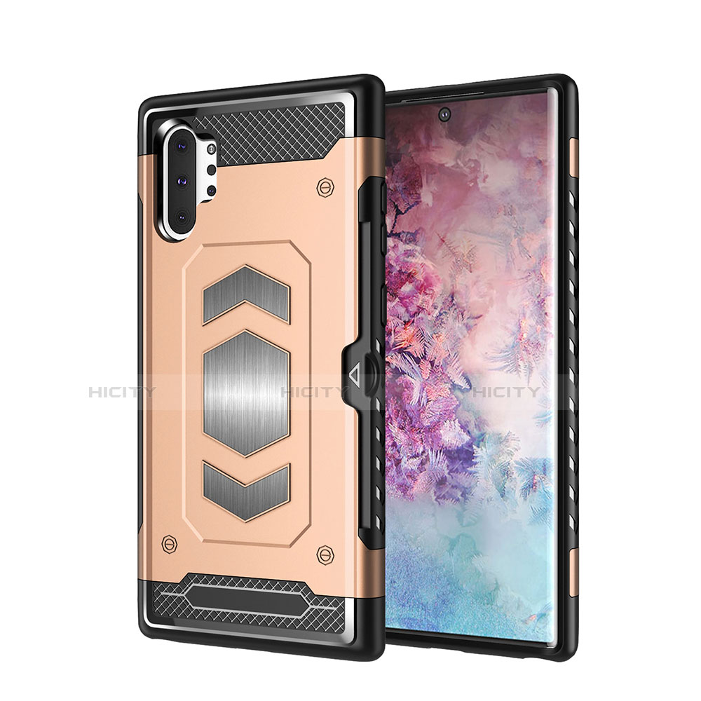 Coque Contour Silicone et Plastique Housse Etui Mat Magnetique Aimant pour Samsung Galaxy Note 10 Plus Plus