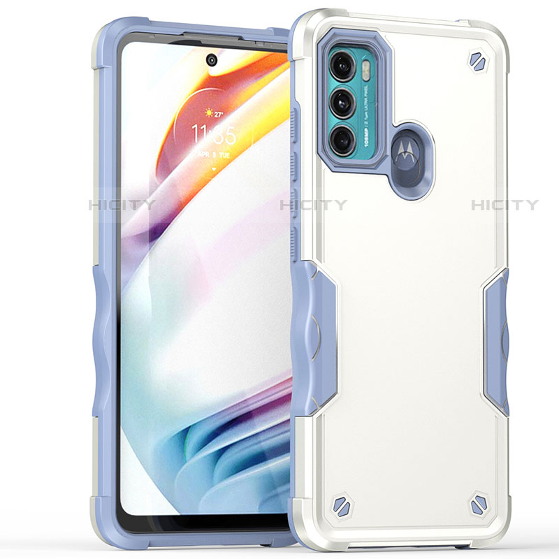 Coque Contour Silicone et Plastique Housse Etui Mat pour Motorola Moto Edge 20 Lite 5G Blanc Plus