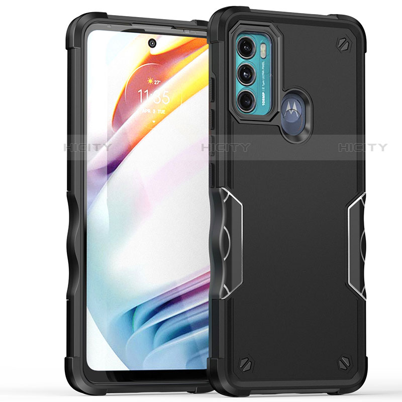 Coque Contour Silicone et Plastique Housse Etui Mat pour Motorola Moto Edge 20 Lite 5G Noir Plus