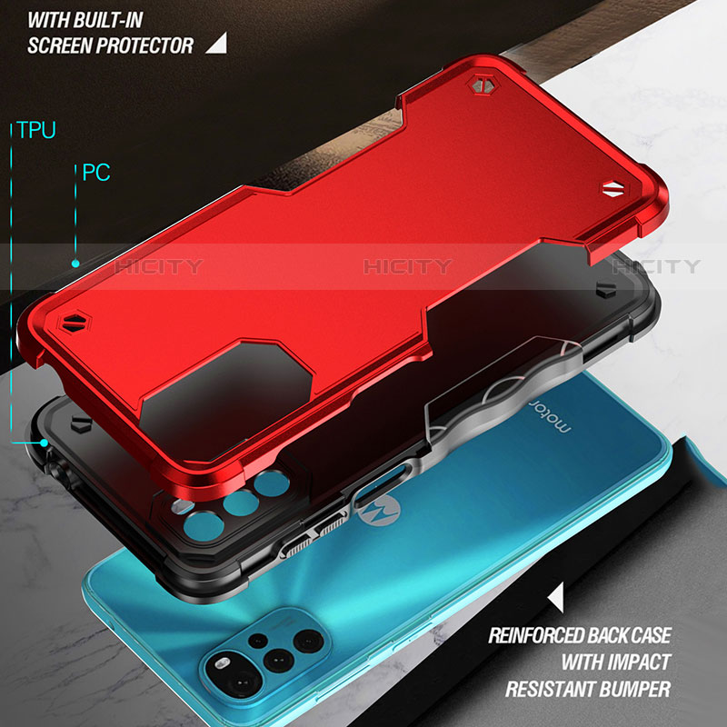 Coque Contour Silicone et Plastique Housse Etui Mat pour Motorola Moto G22 Plus