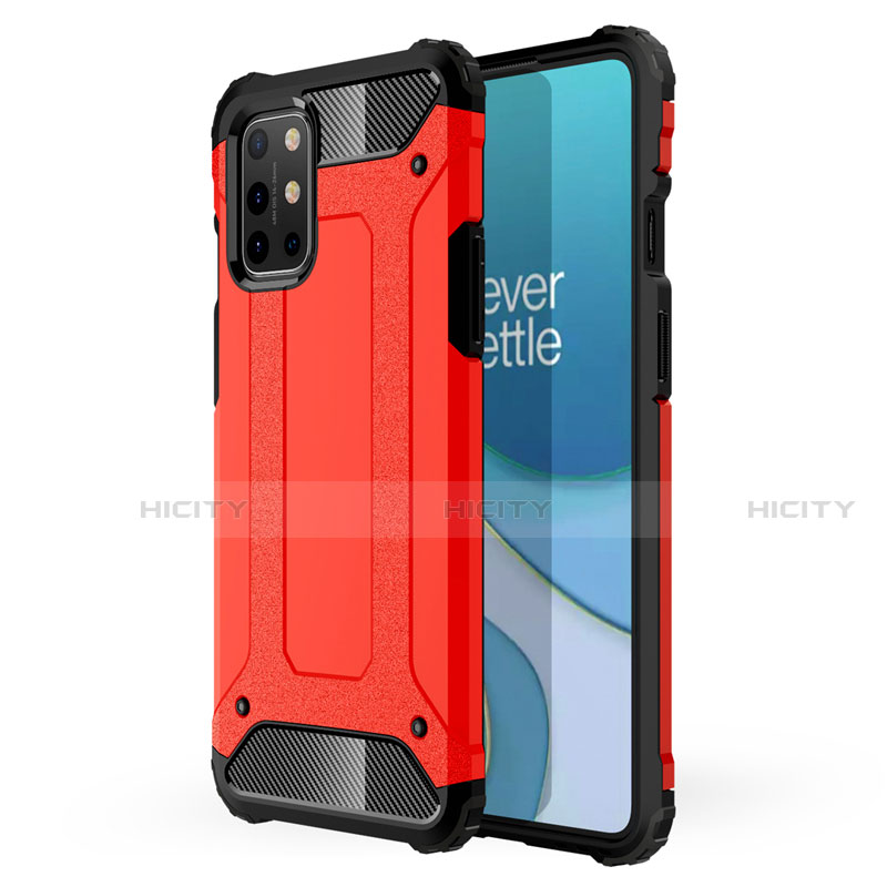 Coque Contour Silicone et Plastique Housse Etui Mat pour OnePlus 8T 5G Rouge Plus