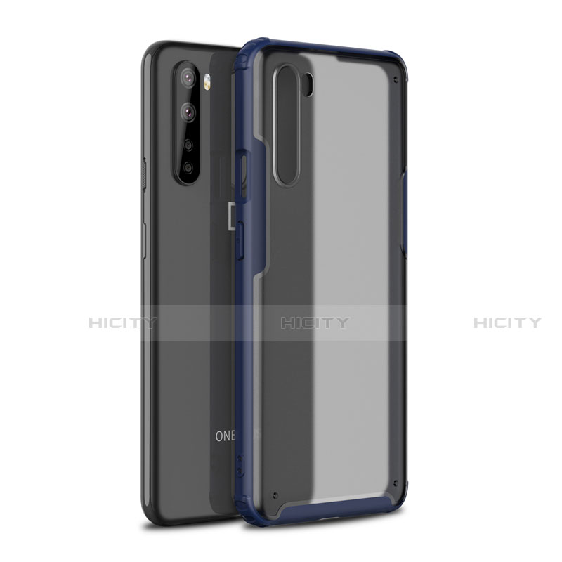 Coque Contour Silicone et Plastique Housse Etui Mat pour OnePlus Nord Bleu Plus