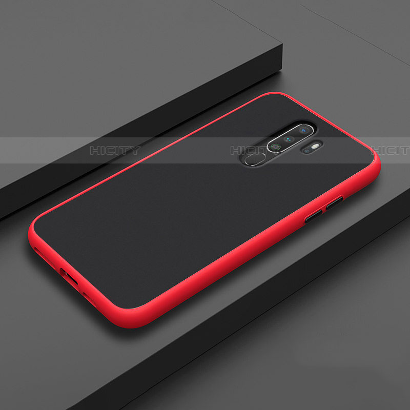 Coque Contour Silicone et Plastique Housse Etui Mat pour Oppo A11X Rouge Plus