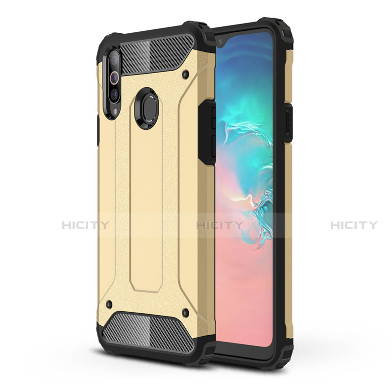 Coque Contour Silicone et Plastique Housse Etui Mat pour Samsung Galaxy A20s Or Plus