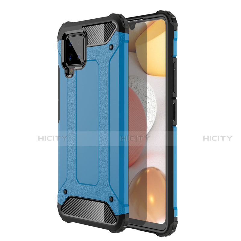 Coque Contour Silicone et Plastique Housse Etui Mat pour Samsung Galaxy A42 5G Bleu Ciel Plus