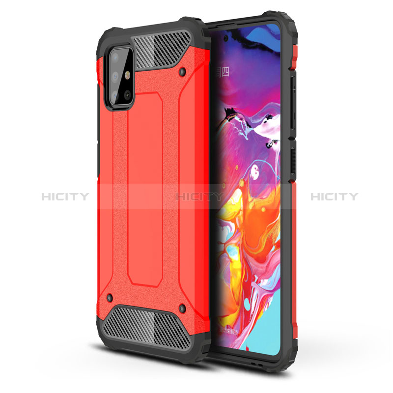 Coque Contour Silicone et Plastique Housse Etui Mat pour Samsung Galaxy M40S Rouge Plus