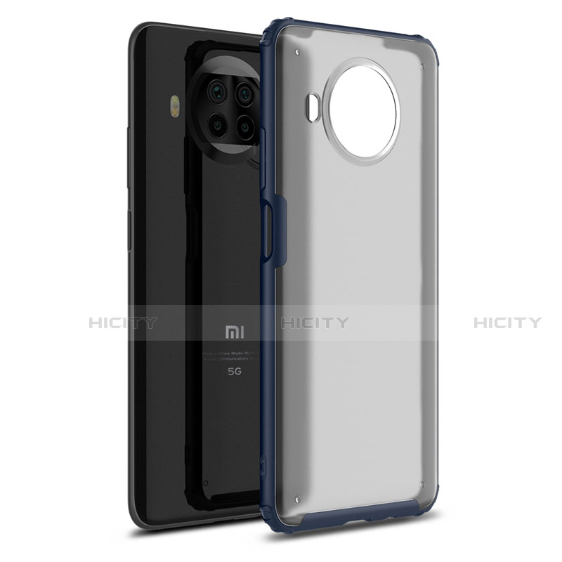 Coque Contour Silicone et Plastique Housse Etui Mat pour Xiaomi Mi 10i 5G Bleu Plus