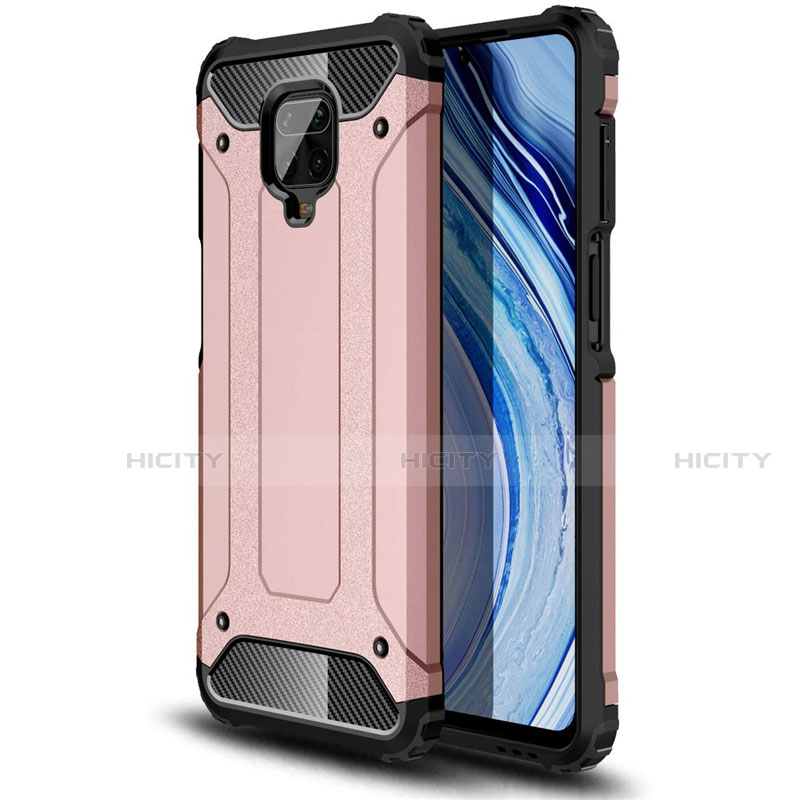 Coque Contour Silicone et Plastique Housse Etui Mat pour Xiaomi Poco M2 Pro Or Rose Plus